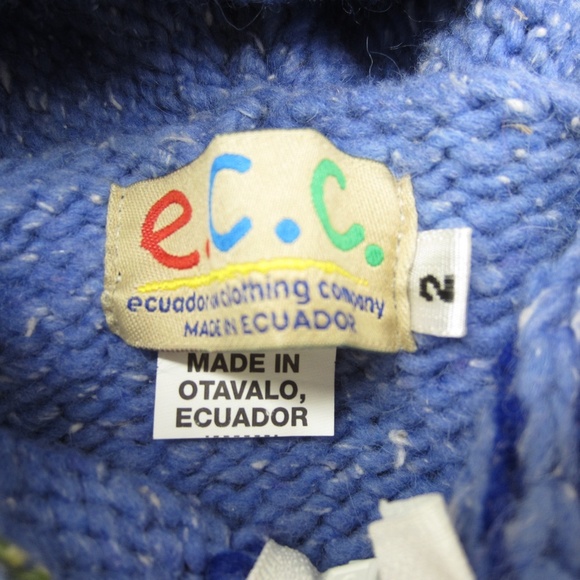 E.C.C. Ecuadorian Clothing Company Hooded Wool Blend Full Zip Sweater Jacket - Picture 5 of 12